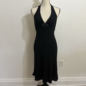 Y2K Halter Babydoll Dress Size 4 Black Cocktail Party
